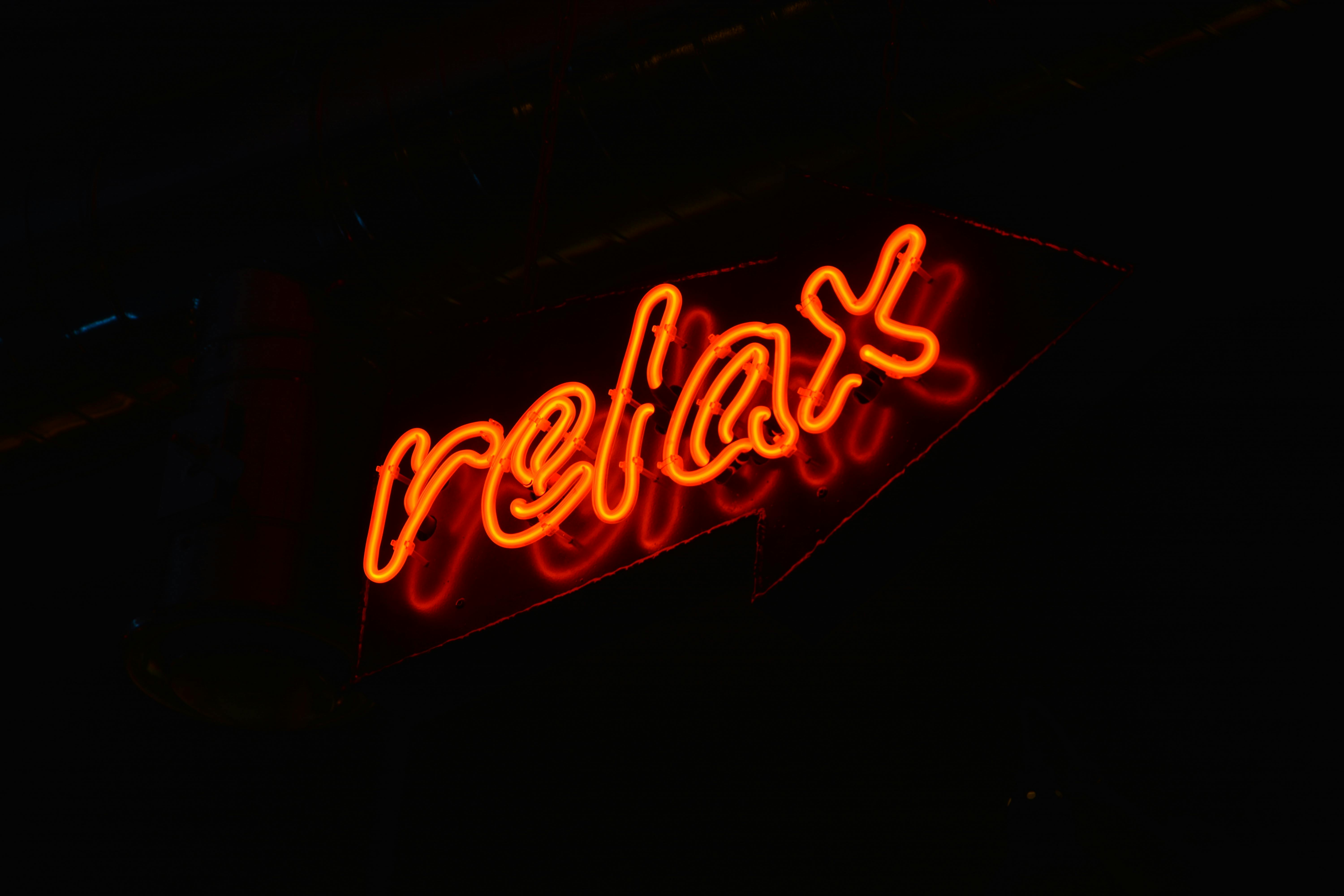 Red Relax Led Signage