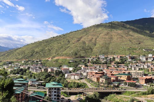View of a Town at the Foot of a Mountain