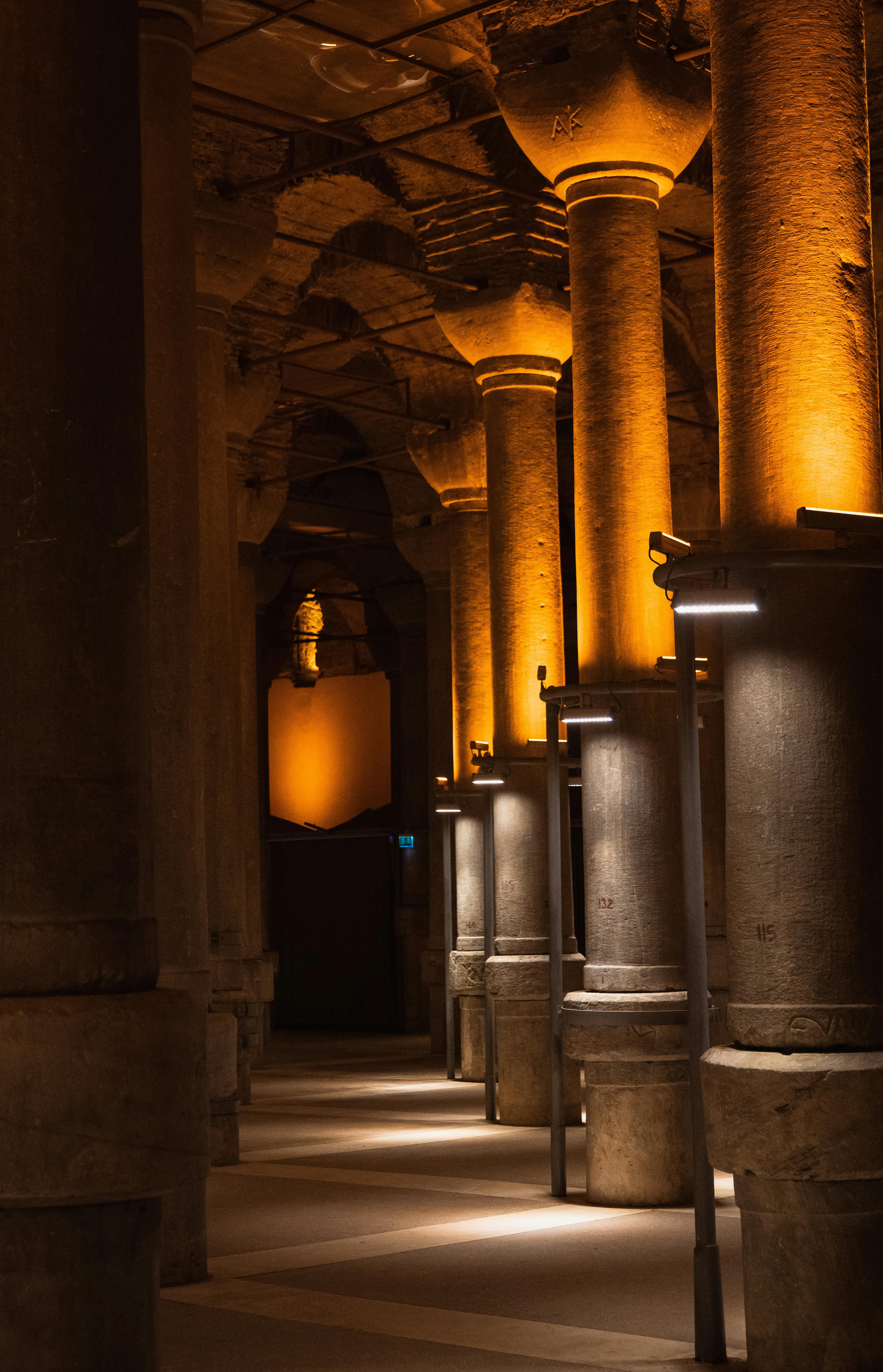 Illuminated Cistern of Philoxenos in Istanbul · Free Stock Photo