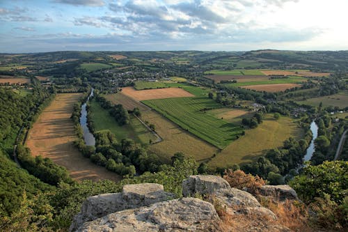 Kostnadsfri bild av högvinkelvy, landsbygden, landskap