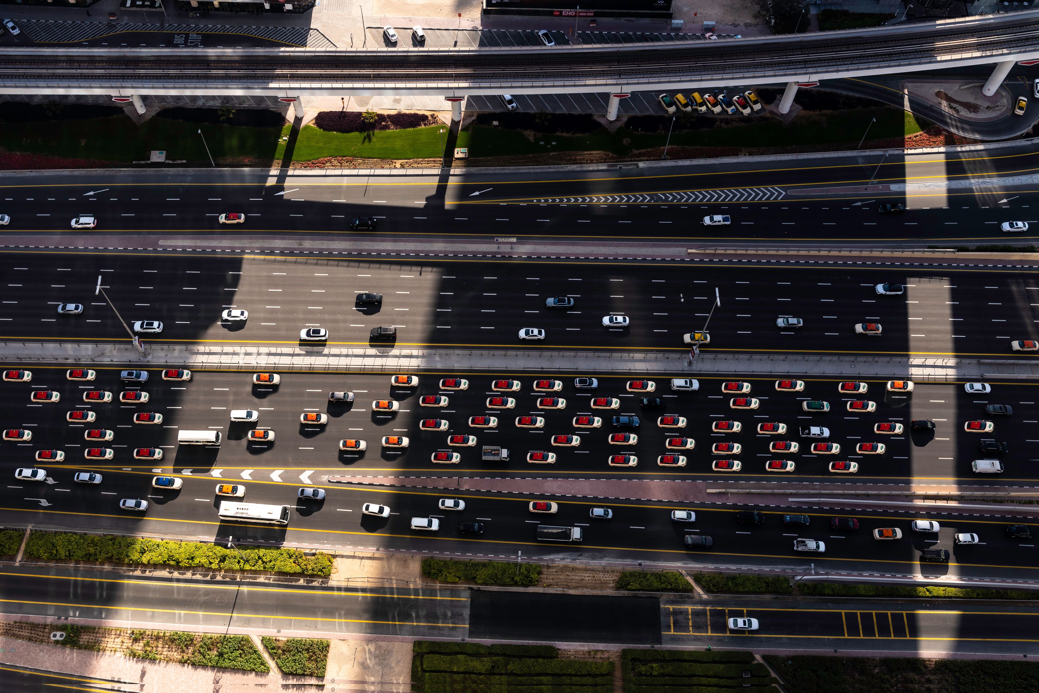 Aerial Photography Of Cars On The Road Free Stock Photo aerial-photography-of-cars-on-the-road-free-stock-photo