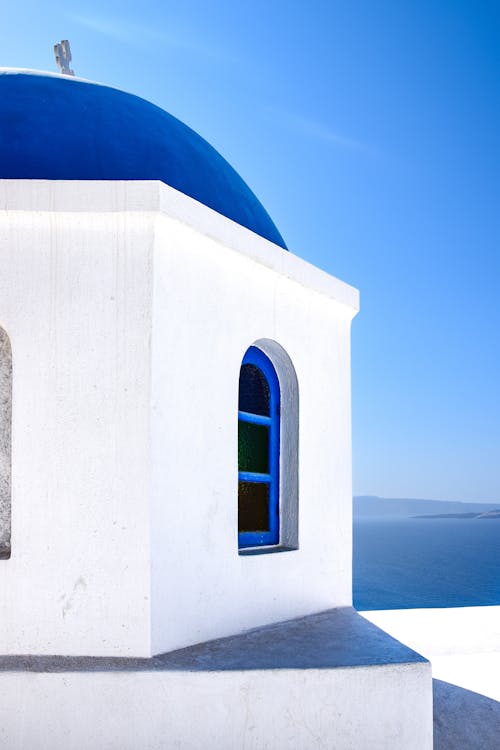 Fotobanka s bezplatnými fotkami na tému biela a modrá architektúra, cestovať, Grécko