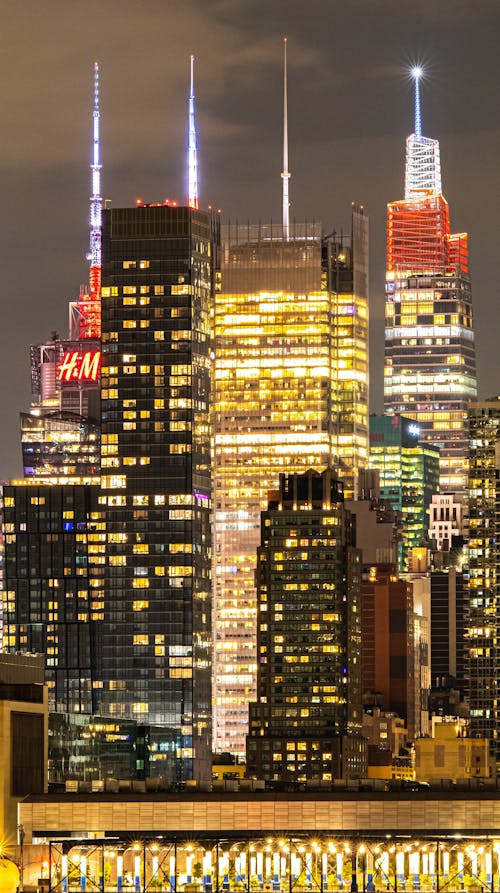 Illuminated SKyscrapers in New York City