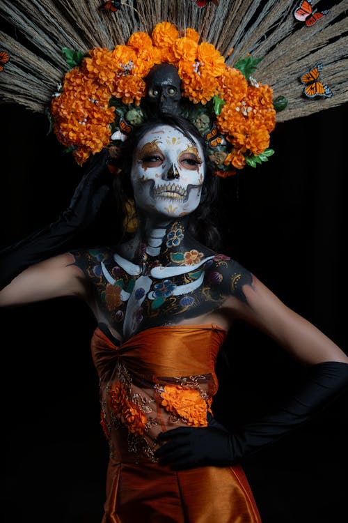 Foto d'estoc gratuïta de catrina, corona de flors, corones florals