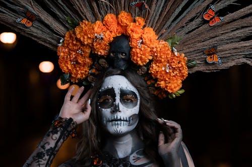 Imagine de stoc gratuită din catrina, craniu, face deghizat