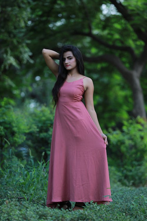 Woman in Pink Dress