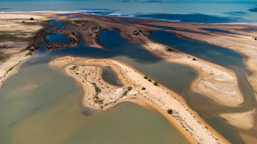 Foto profissional grátis de areia, fotografia aérea, oceano