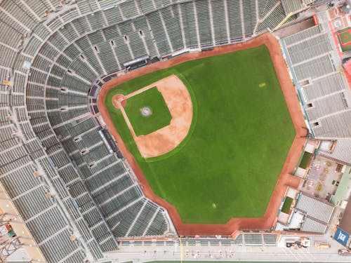 Imagine de stoc gratuită din baseball, fotografie aeriană, fotografie cu drona