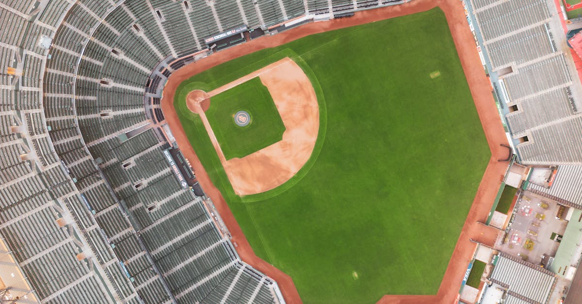 An aerial view of a baseball stadium