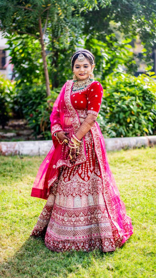 Bride in Traditional Wedding Dress