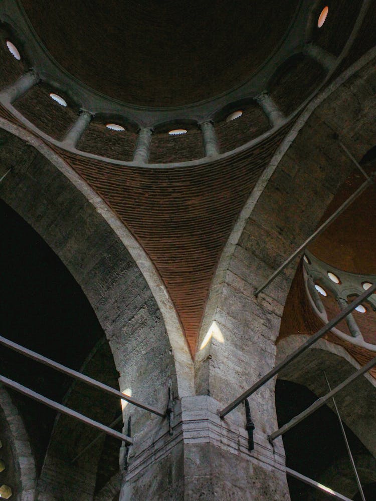 Arches And Ceiling In Temple