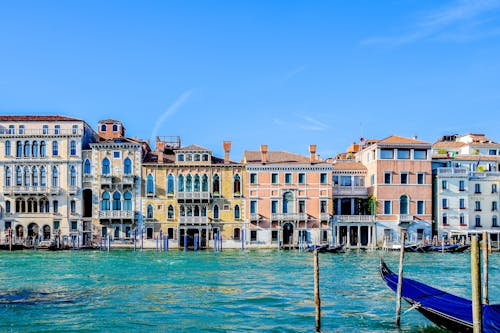 Residential Buildings along Canal in Venice