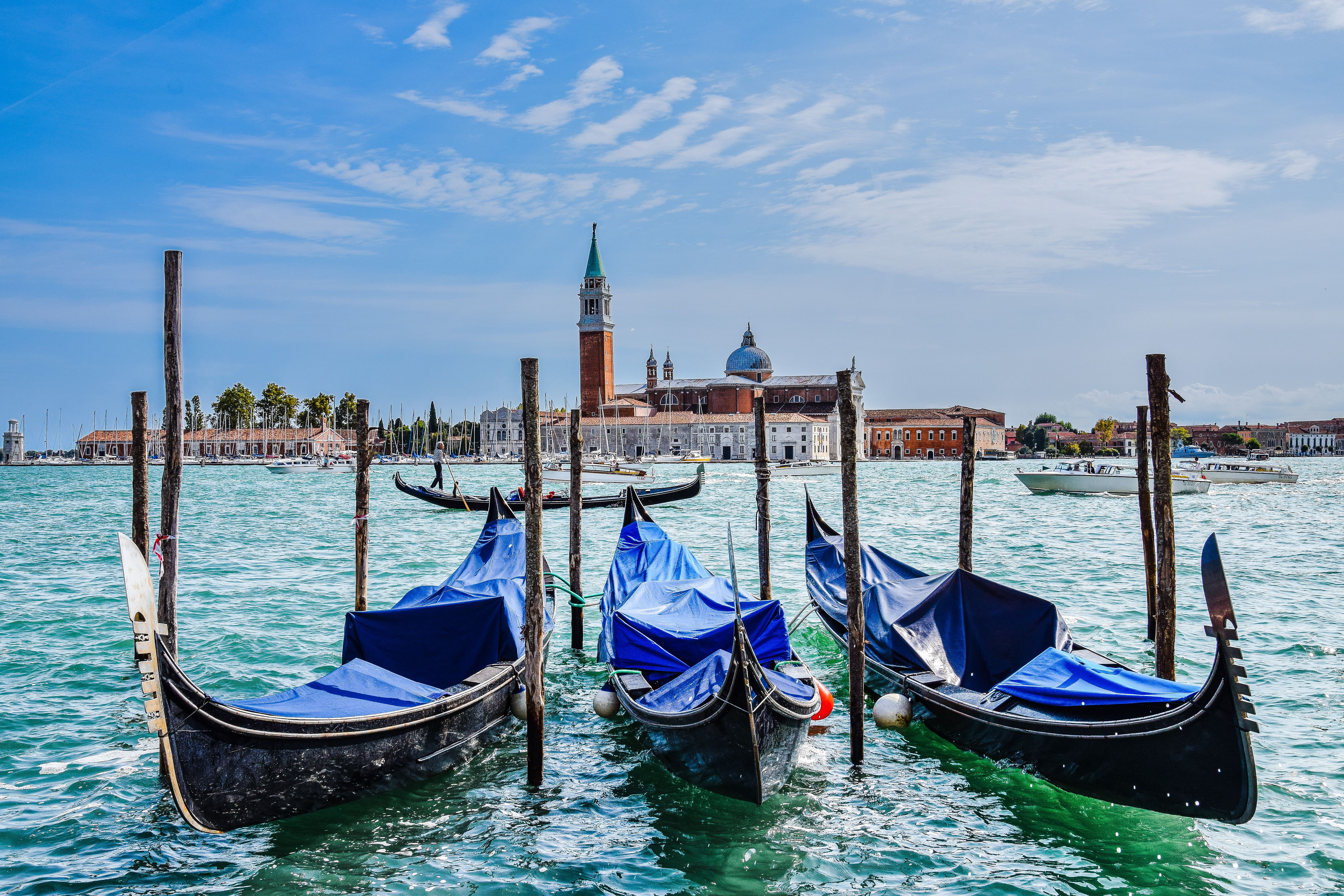 Venice cityscape with canals and historic buildings