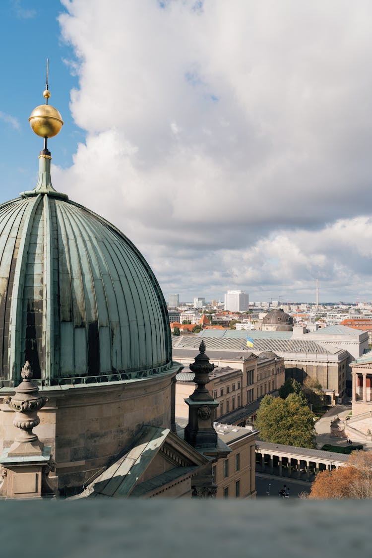 Cathedral And Berlin Cityscape 