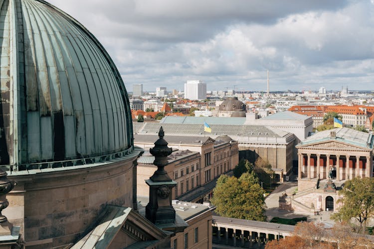 Berlin Cathedral And High Angle View Of The City 