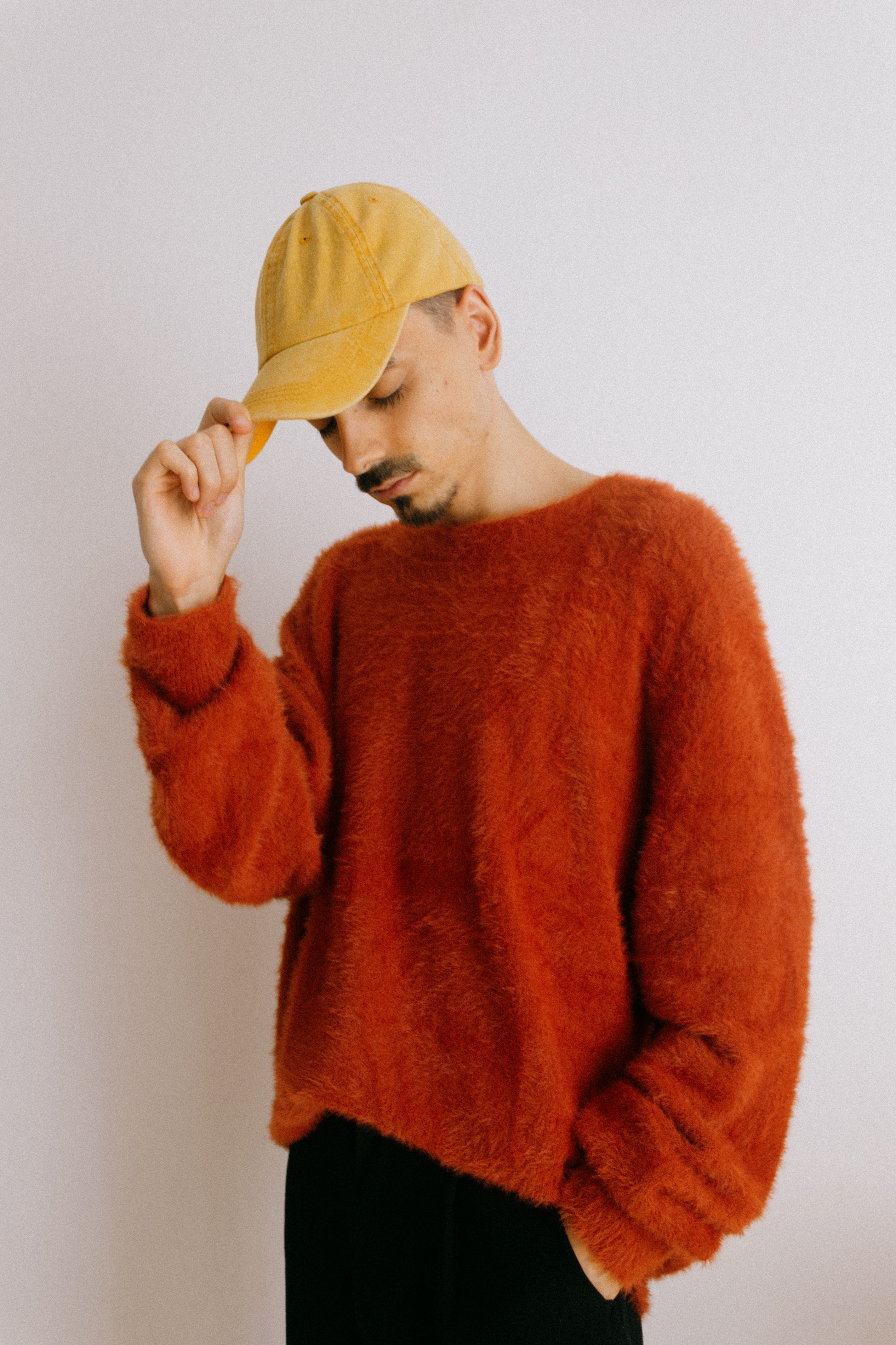 Man in Cap and Red Sweater · Free Stock Photo