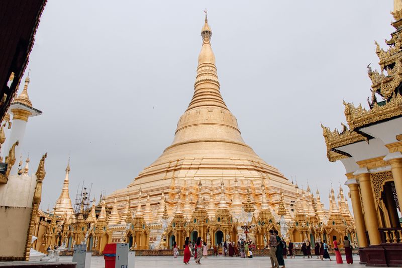 Shwedagon Pagoda golden stupa in Yangon