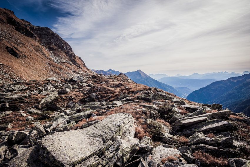 Loose shale on an exposed ridge line &mdash; photo by Bruno Kraler on Pexels