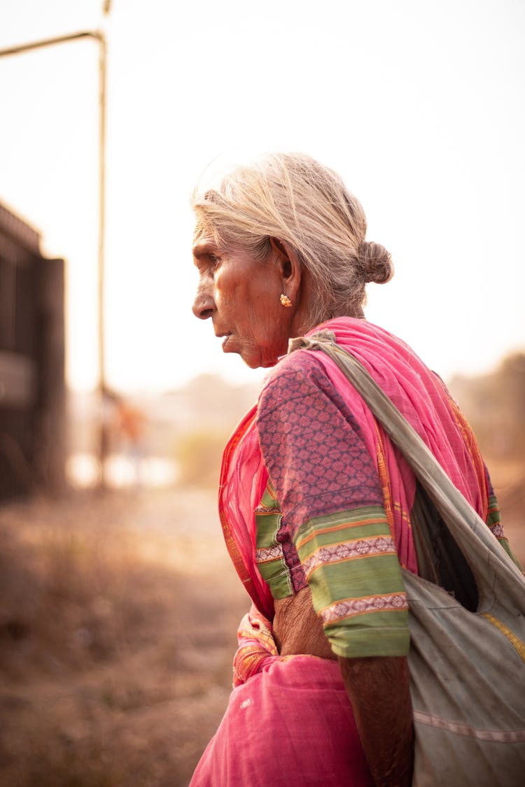 Portrait Of Elderly Indian Woman