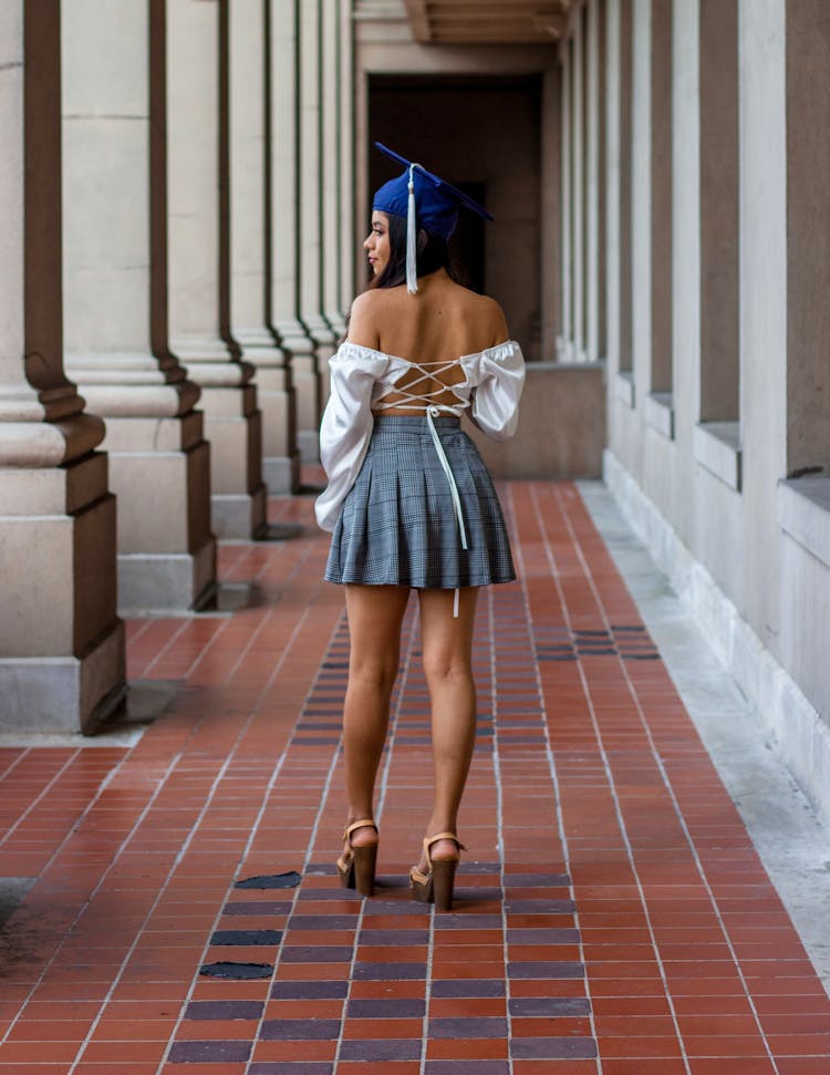 Woman On A Graduation Day At University