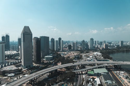 Free Modern Skyline of Singapore Stock Photo