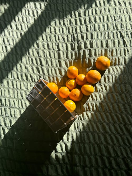 Oranges Falling Out of a Basket