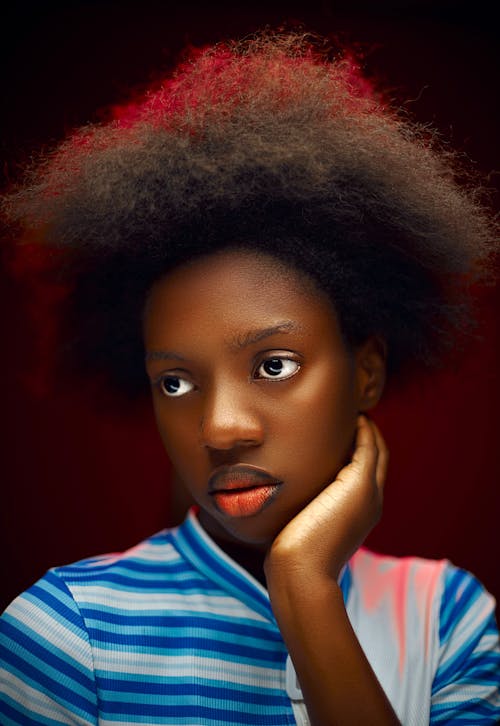 Portrait of Model with Afro