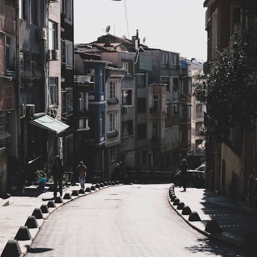 Sunlit Street in Istanbul