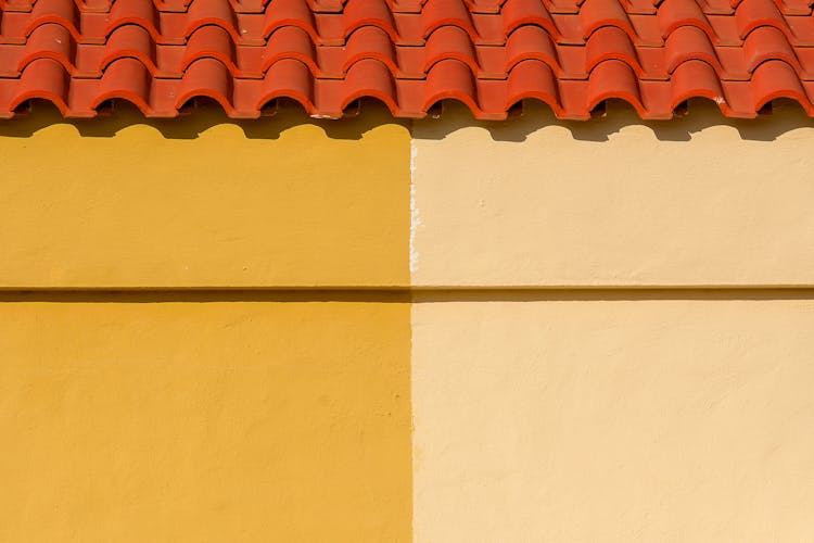 Roof On A Yellow Building