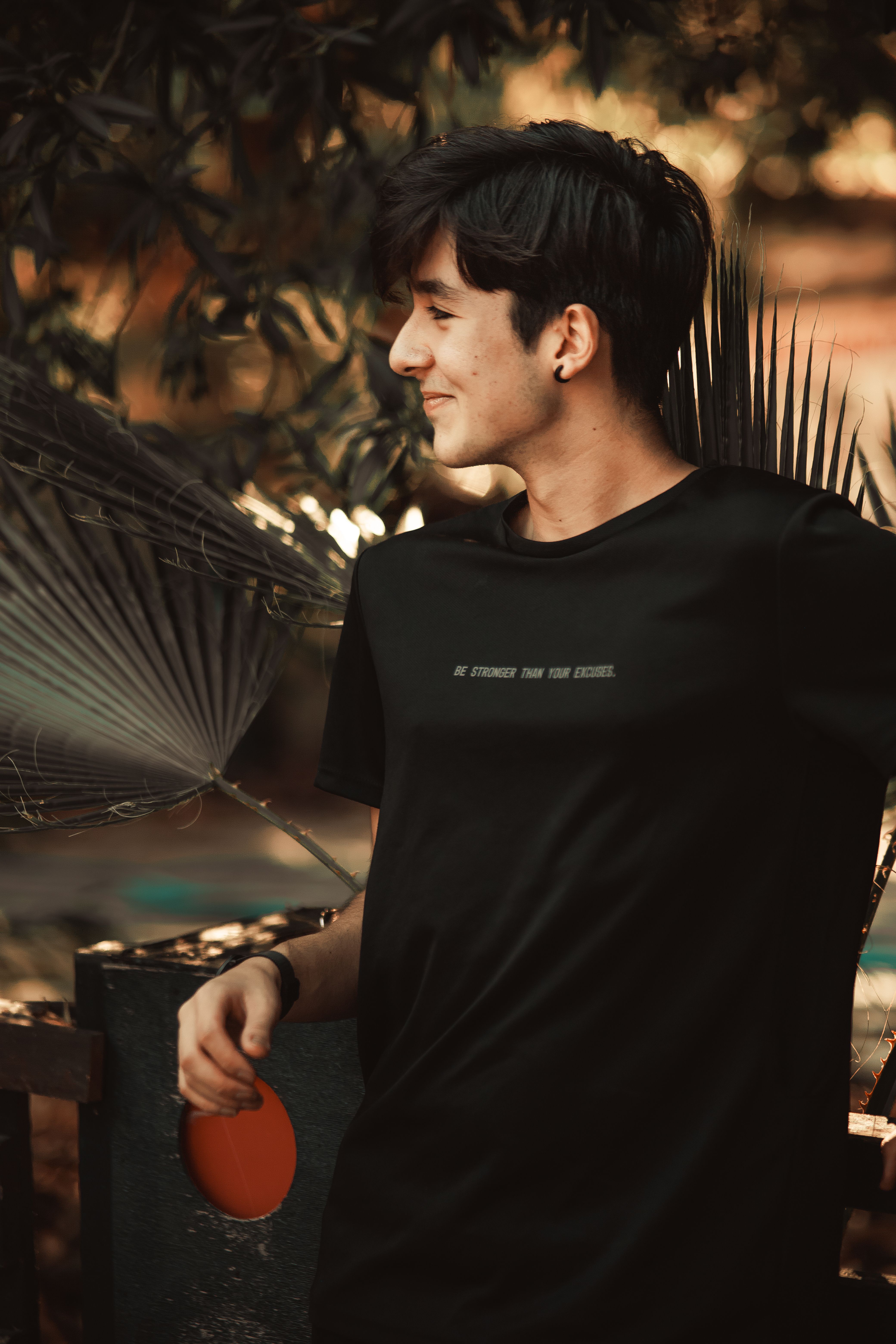 Camiseta Oversized Preta Estampada