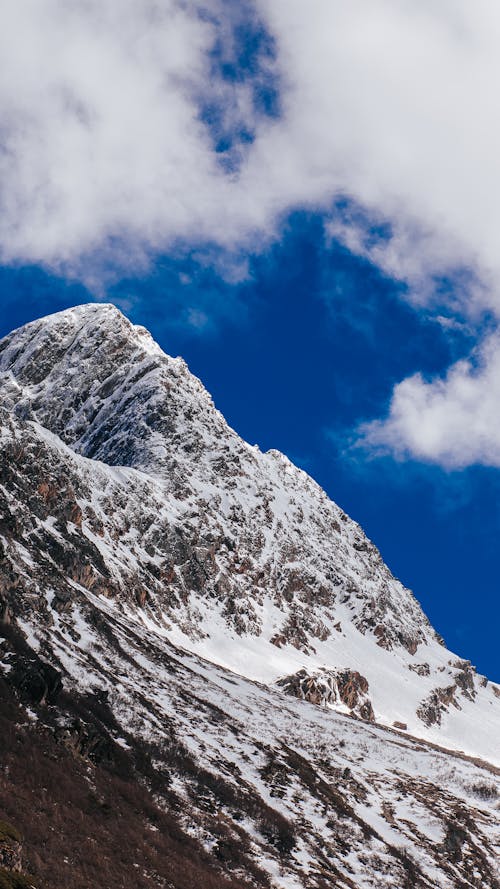 Mountain Peak in Snow