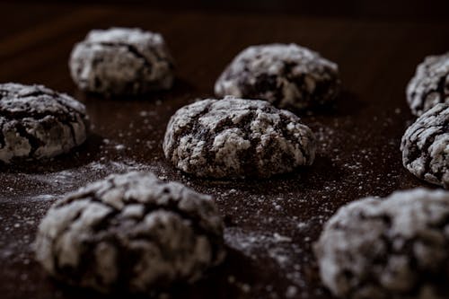 Cookies on Black Background