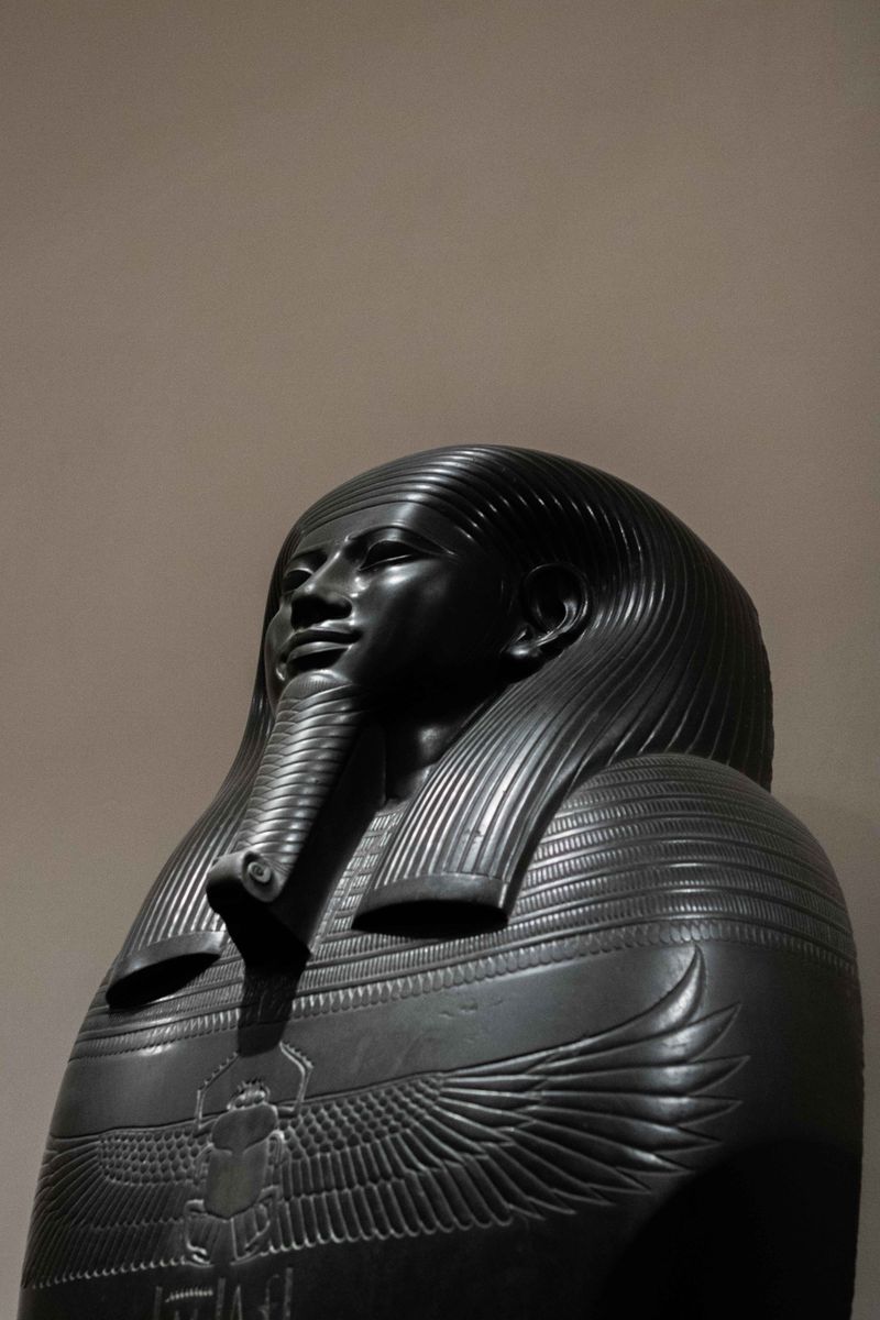 Stone sarcophagus in the Egyptian Museum in Turin