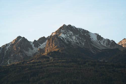 Бесплатное стоковое фото с горы, заснеженный, лес