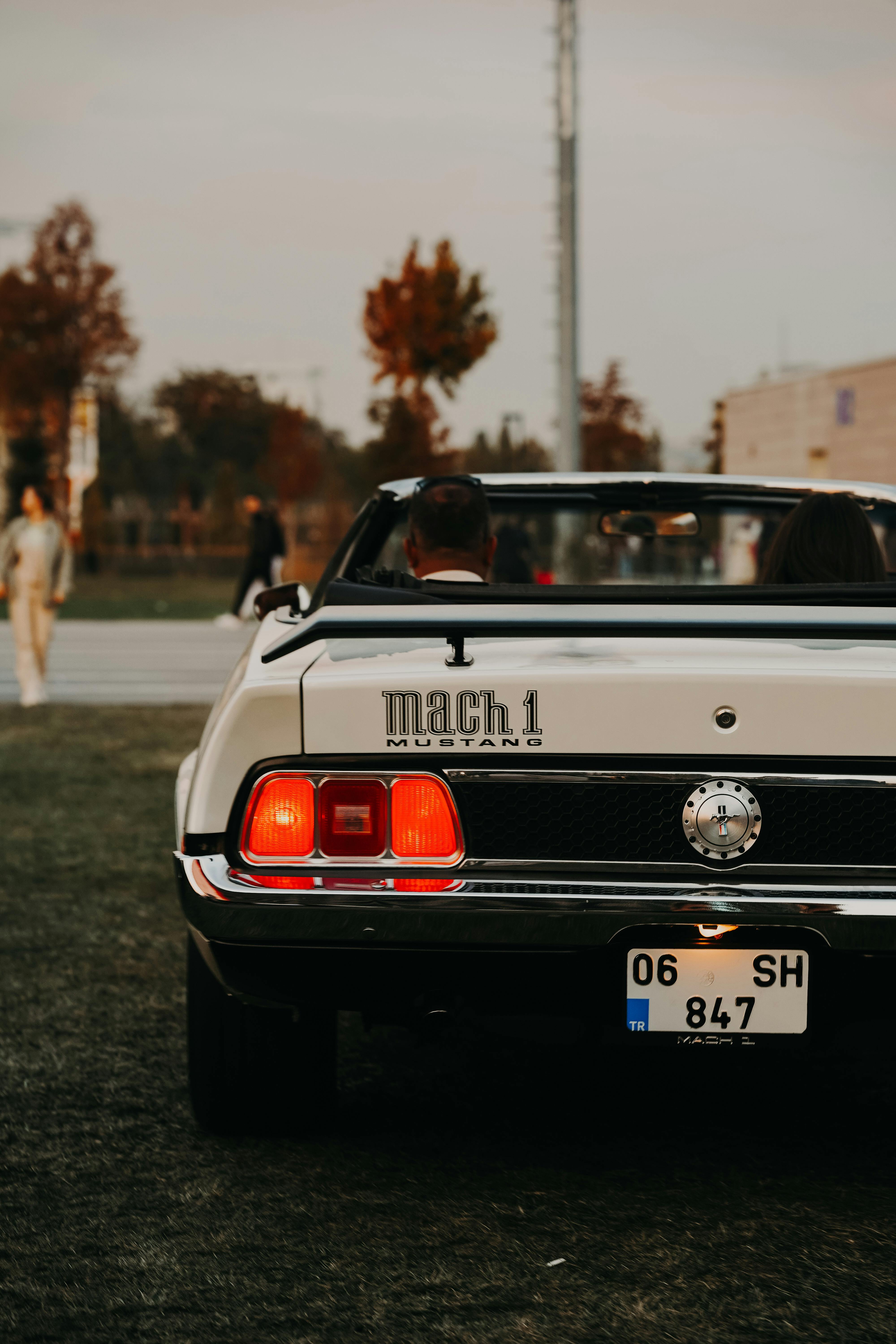 vintage white convertible