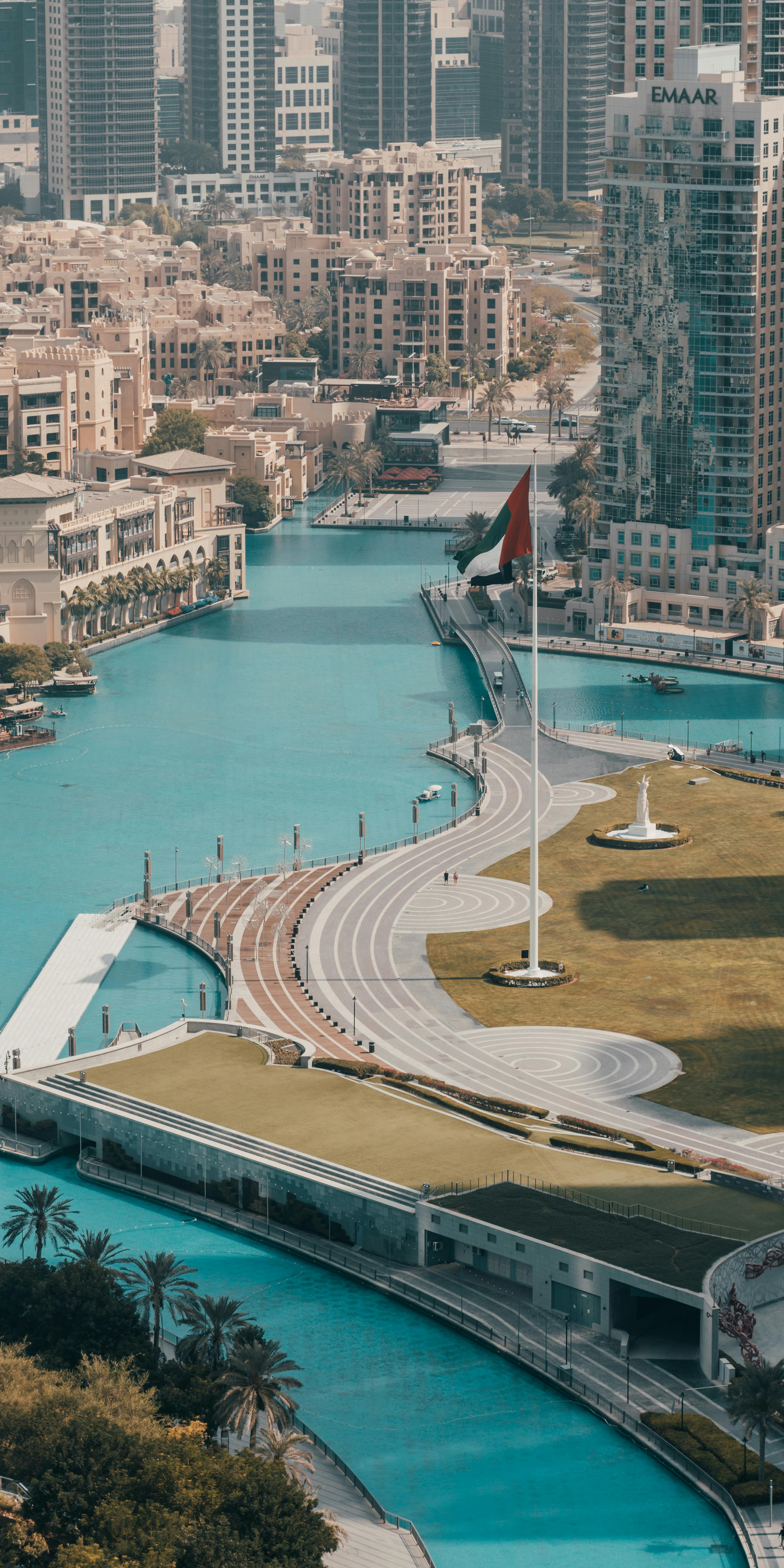 burj khalifa park flag pole