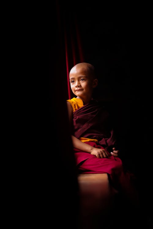 Boy in Buddhist Monk Robes