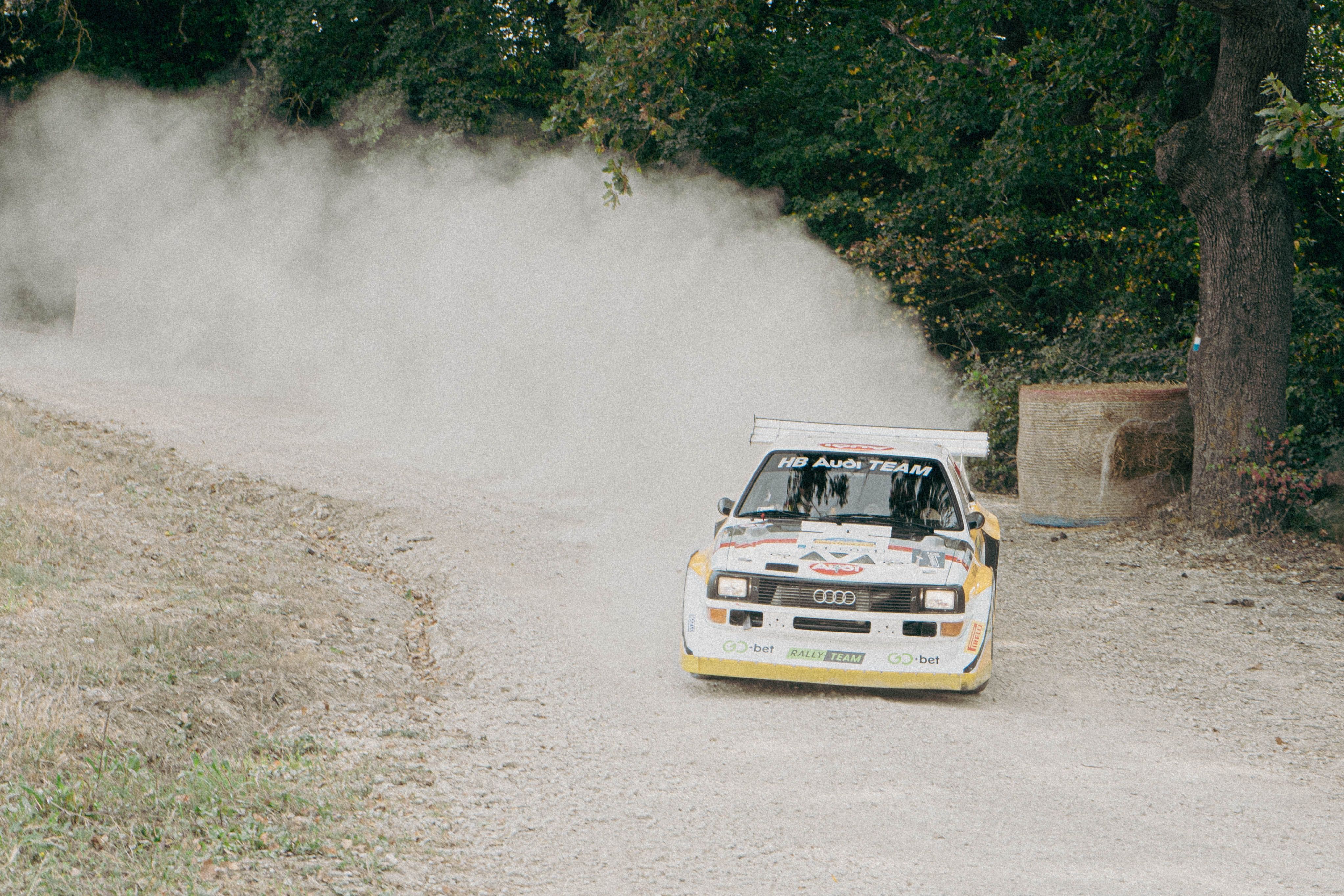 Rally Audi Quattro on Dirt Road · Free Stock Photo