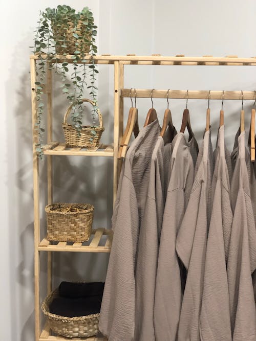 Rack with Linen Clothing