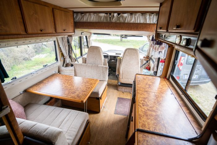 Renovated RV interior cabin