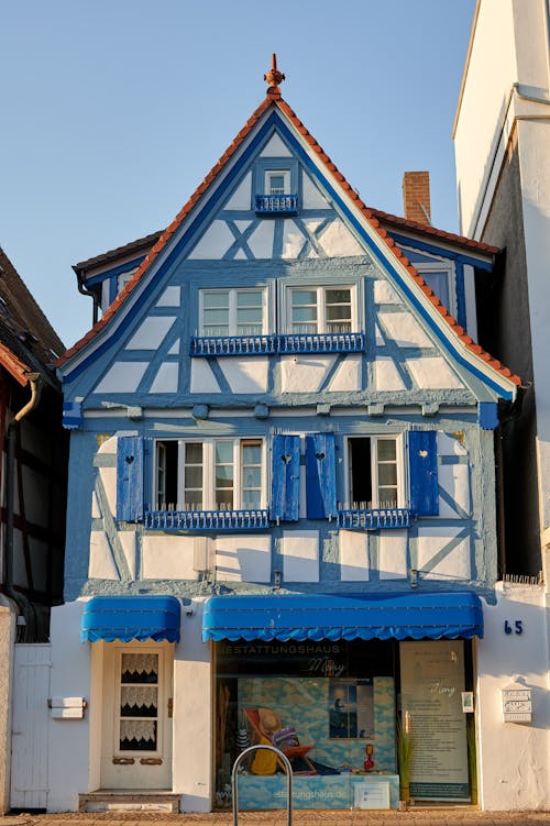 Free Facade of a Half Timbered House  Stock Photo