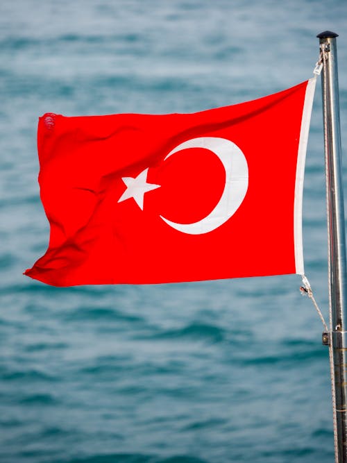 คลังภาพถ่ายฟรี ของ ตุรกี, ธง, ยิงแนวตั้ง