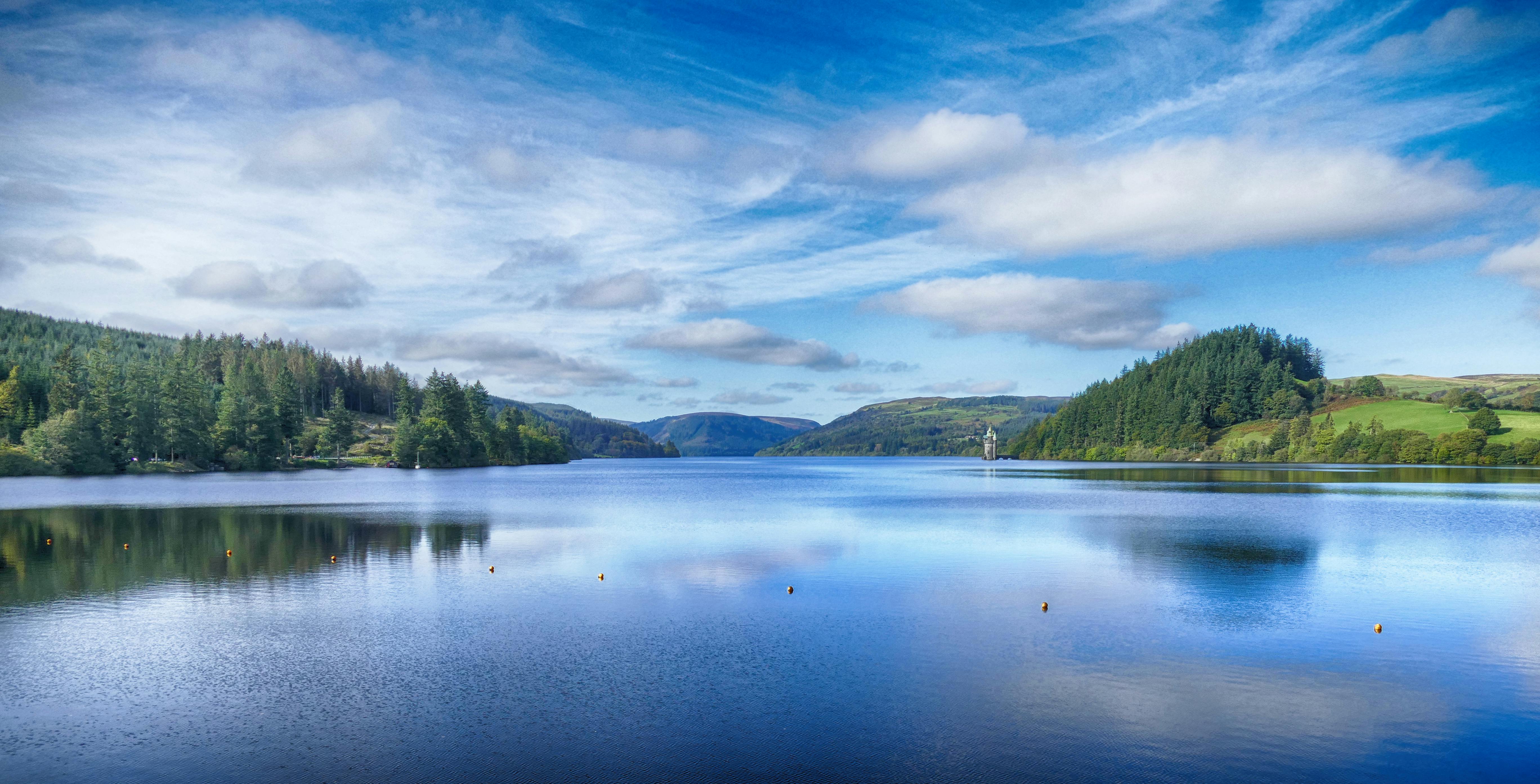 бесплатная Бесплатное стоковое фото с @outdoor, lake vyrnwy, powys Стоковое фото