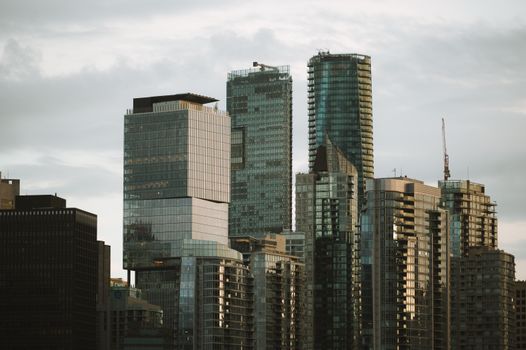A stunning view of Vancouver's skyline featuring modern high-rise buildings and skyscrapers.