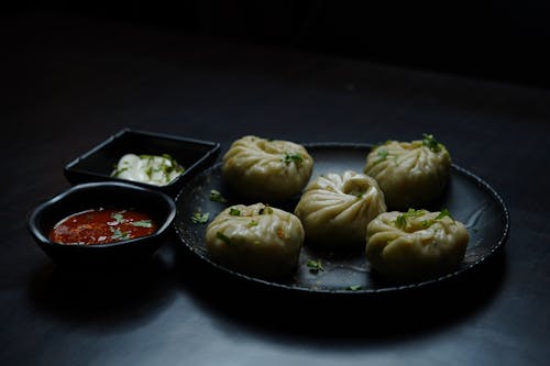 Dumplings on Plate