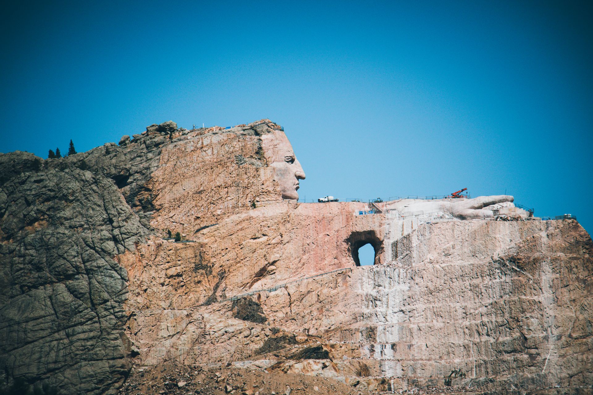 Chief Crazy Horse Monument in South Dakota in USA