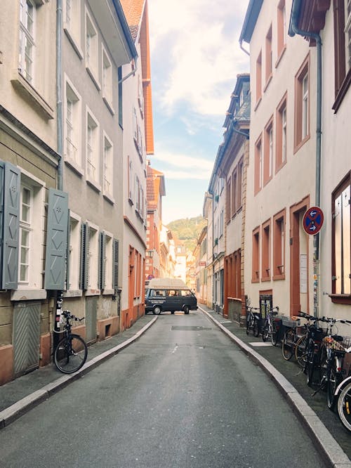 Narrow Street in Heidelberg in Germany