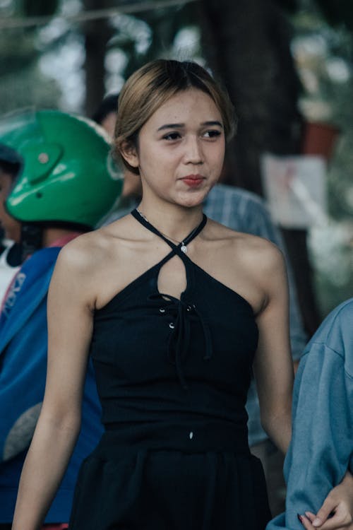 Teenager in Black Dress