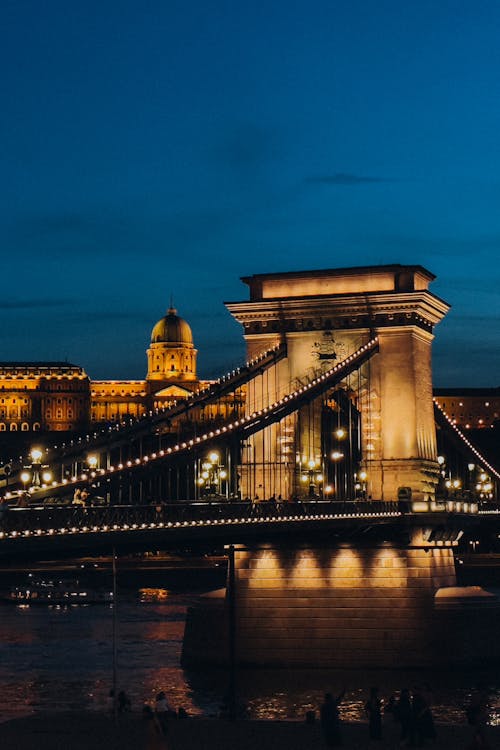 Foto stok gratis Budapest, cahaya, danube