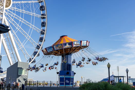 Free stock photo of amusement park, chicago, navy pier